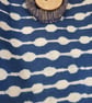 Indian block print shoulder bag: indigo stripes  - Image 3