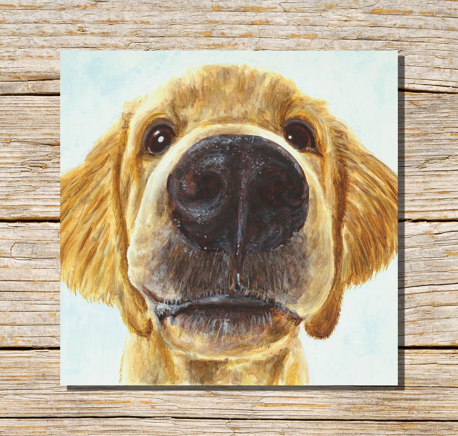 Retriever Puppy Greeting Card, Dog Card, Greetings Card, Personlized Card
