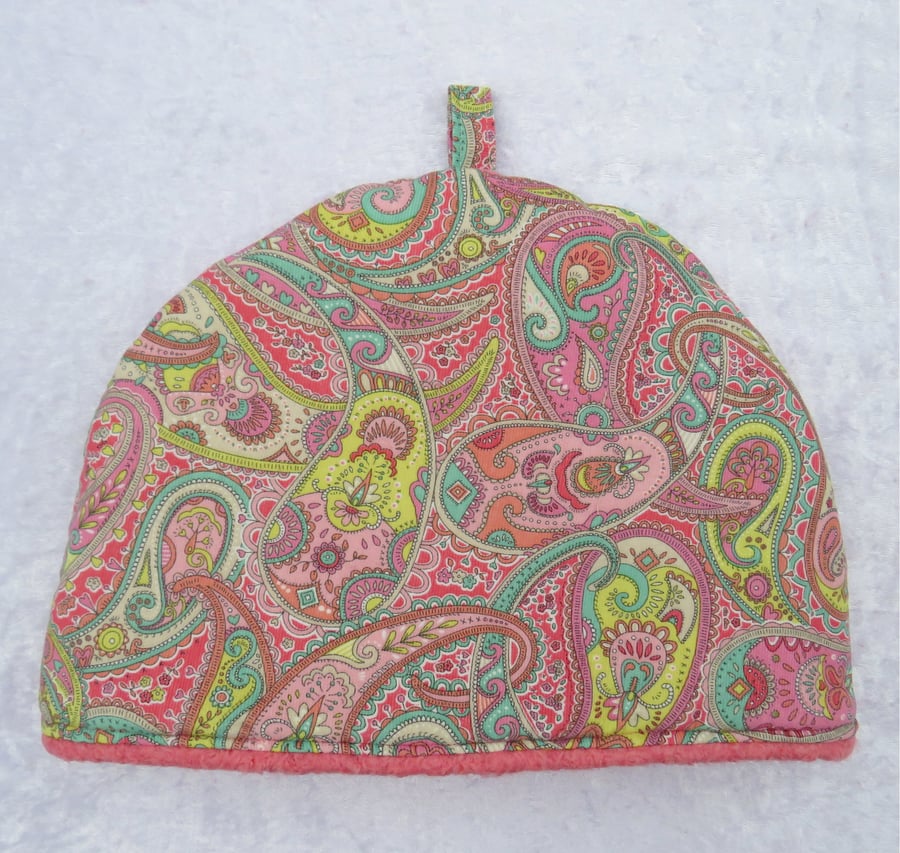   Tea cosy, size small, made from Liberty corduroy