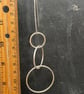 Silver Earrings-Large Interlocking Silver Loops - Image 4