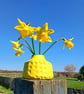 Small bright yellow bud vase  - Image 1
