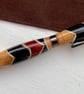 Wooden pen, twisting pen, Olive ,Ebony and Paduk wood and chrome finish