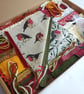 Robin Red Christmas Slow Stitching Kit large - vintage and reclaimed textiles - Image 2