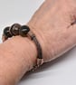 Golden Obsidian and Copper Viking Weave Bracelet - Image 7