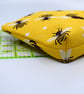 A bright yellow buzzy bee pouch with bees inside too! - Image 6