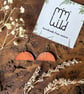 Red Ceramic Earrings; Foraged Bristol Clay, Hypoallergenic Steel Hooks, Earthenw - Image 7