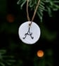 Handmade Personalised Rustic Christmas Tree Decoration Clay Ornament