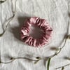 Rose Pink Satin Scrunchie - Regular