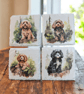 Cockerpoo Decoupaged Slate Coasters Set of  4