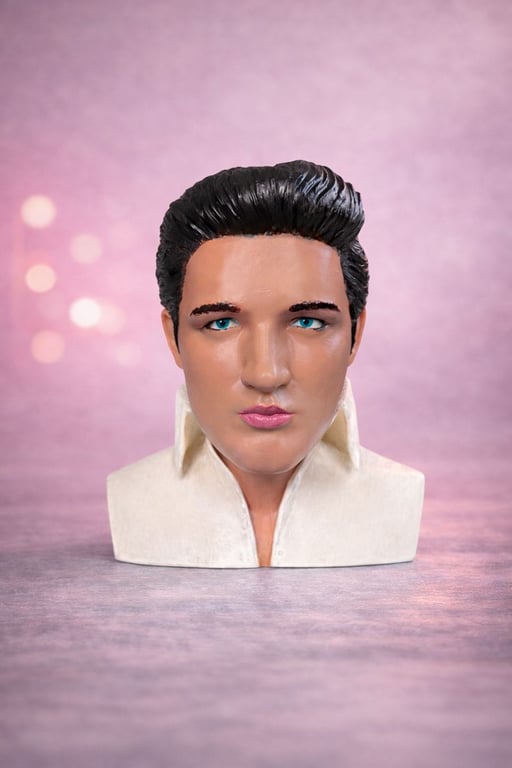 Popstar Inspired Bust Sculpture – Handmade Custom 3D Printed Display Figure