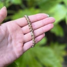Labradorite Beaded Macrame Bracelet - Adjustable Macrame Gemstone bracelet 