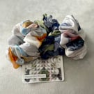 100% pure silk scrunchies. Digitally printed - Mix&Match set of 3 Crepe de Chine