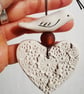 Dove and heart hanging 