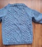 Hand knitted childs cable stitch Aran jumper - Image 3