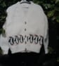 Penguin Cardigan with Penguin Buttons in machine wash wool or cotton - Image 2