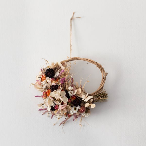 Dahlia, Rose and Hydrangea wreath
