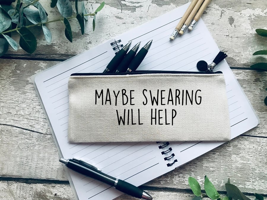 Pencil case, pens case, linen pencil case, funny pencil case, funny gift, secret
