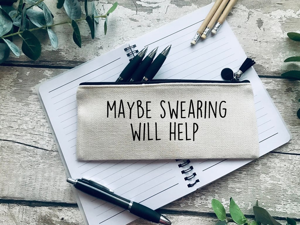 Pencil case, pens case, linen pencil case, funny pencil case, funny gift, secret