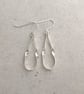 Sterling Silver Twisted Ribbon Earrings - Handcrafted Flat Wire Jewellery - Image 2