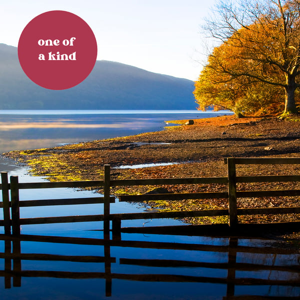 Coniston Water Lake District Cumbria sunrise autumn lakes - Free UK Postage!   