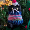 Black Cat Christmas Tree Decoration, Cat Christmas Gift, Cat Hanging Decoration