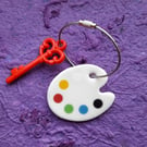 Paint palette keyring