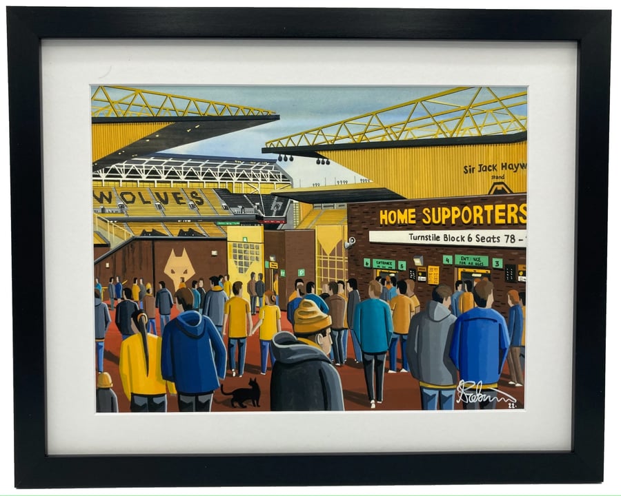 Wolves, Wolverhampton. Framed & Unframed Fine Art Print, Wanderers Football Gift