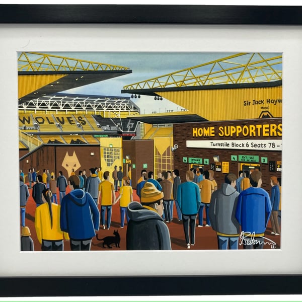 Wolves, Wolverhampton. Framed & Unframed Fine Art Print, Wanderers Football Gift