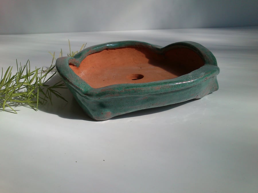 Aqua green Bonsai pot