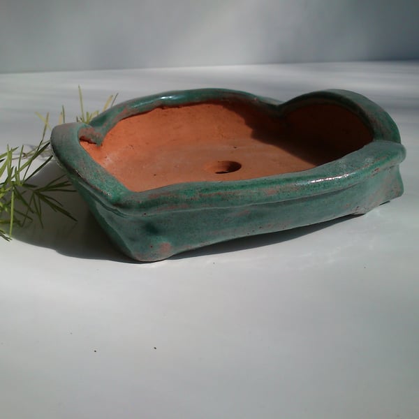 Aqua green Bonsai pot