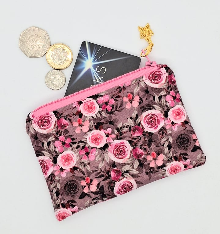 Roses coin or card purse 401M
