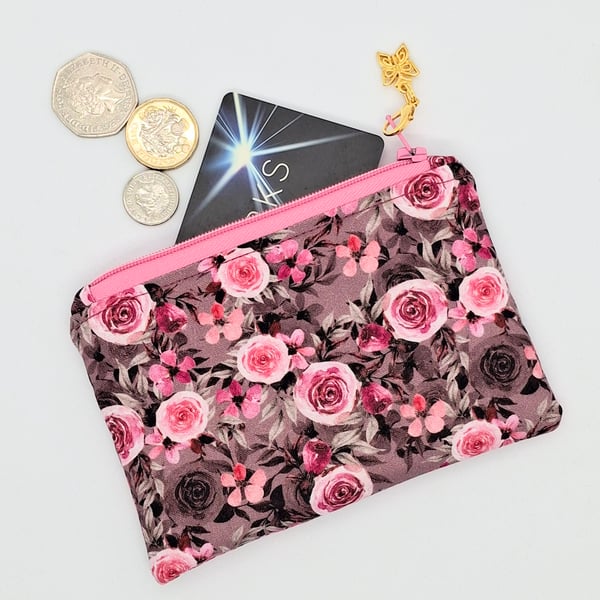 Roses coin or card purse 401M