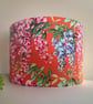 Red Floral Wisteria Fabric Lampshade 