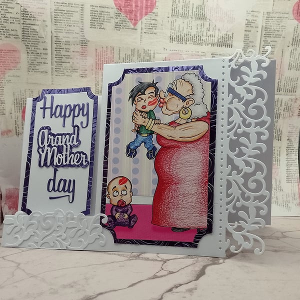 Mothers day card - dimensional and modern