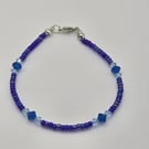 Preciosa Crystal Bicone bracelet - Light and dark blue