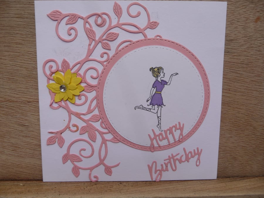 Birthday card female mum aunt sister fairy happy birthday