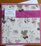 Happy Birthday Card - Botanical Style Flowers and Hedgehogs