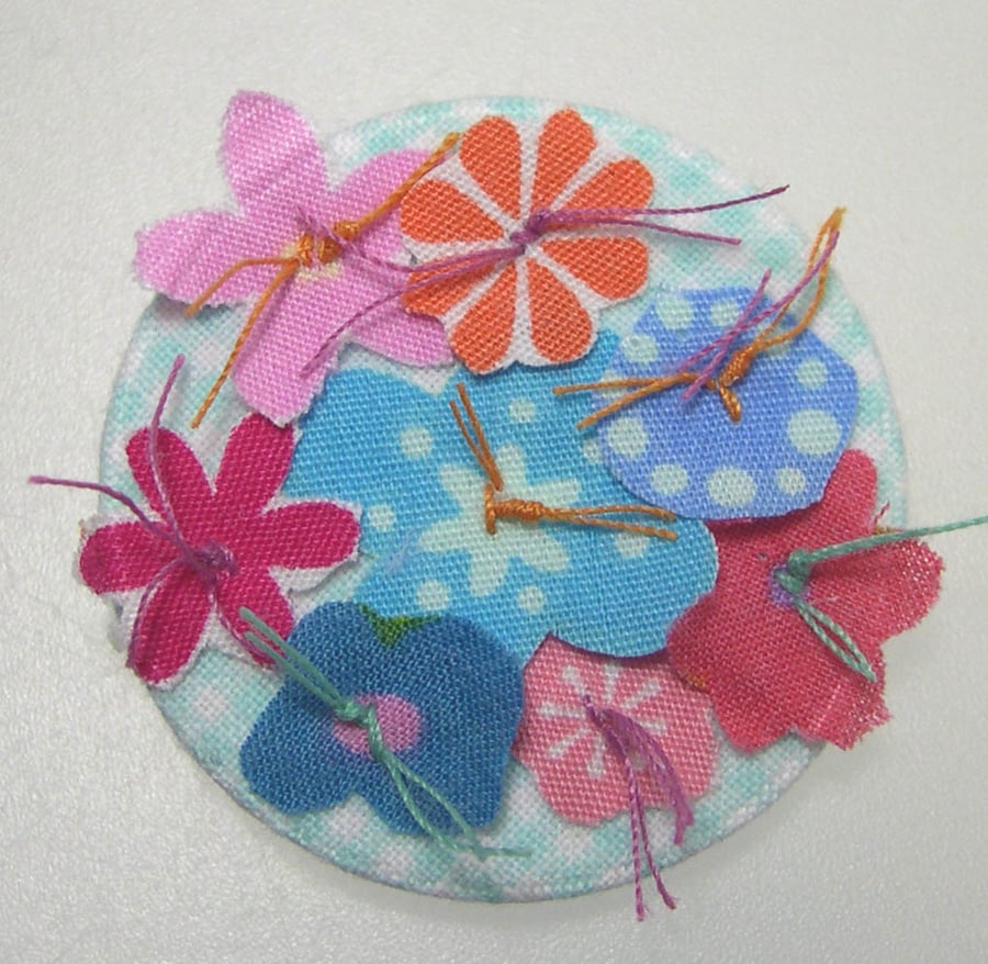 Flowers pin-brooch