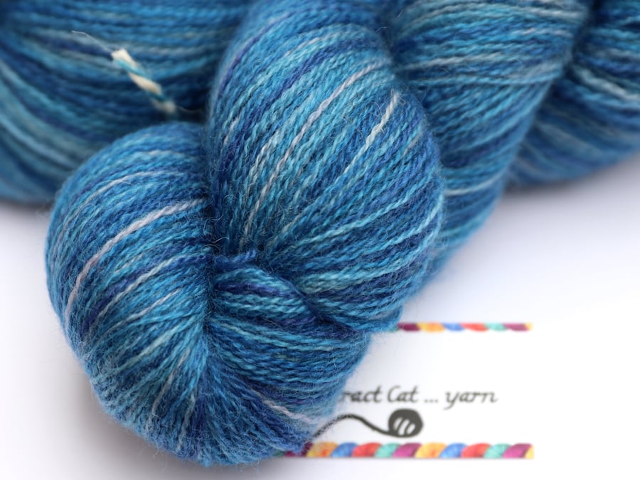 SALE: Mackerel Skies - Superwash Bluefaced Leicester laceweight yarn