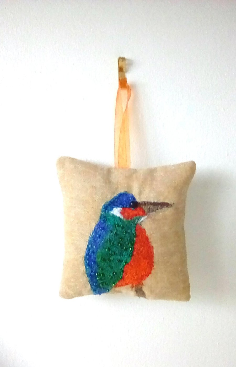 Lavender Bag, Embroidered Lavender Bag, Bird Lavender Bag, pin cushion