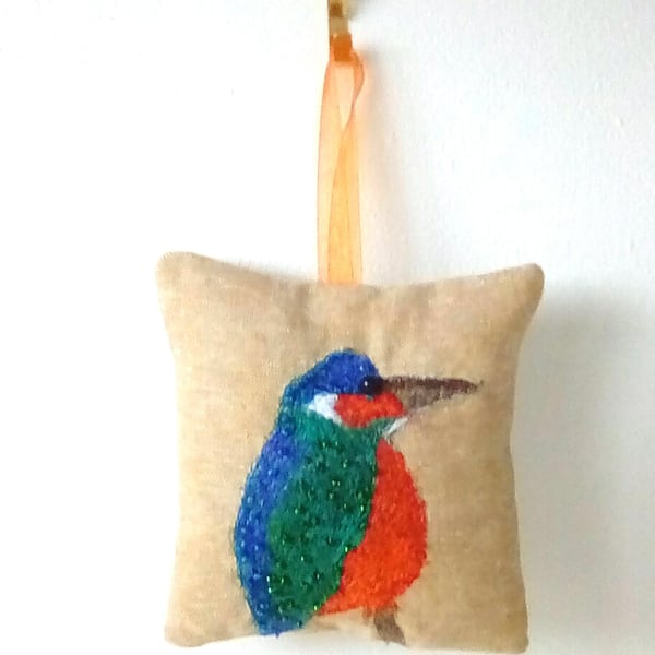 Lavender Bag, Embroidered Lavender Bag, Bird Lavender Bag, pin cushion