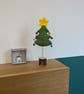 Crochet Mini Christmas Tree with Bells and Star, Table Decoration, Xmas Tree, In - Image 5