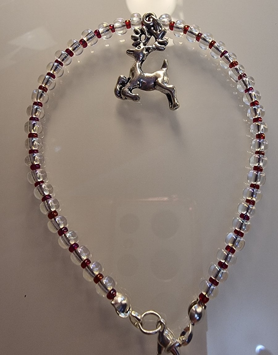 Christmas Reindeer charm bracelet - Adult
