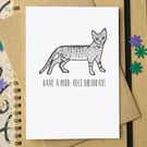 "Have a Purr-fect Birthday" Funny Cat Card