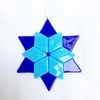Blue Christmas Star Flower Decoration