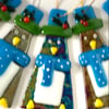 Luminescent fused glass Christmas penguins