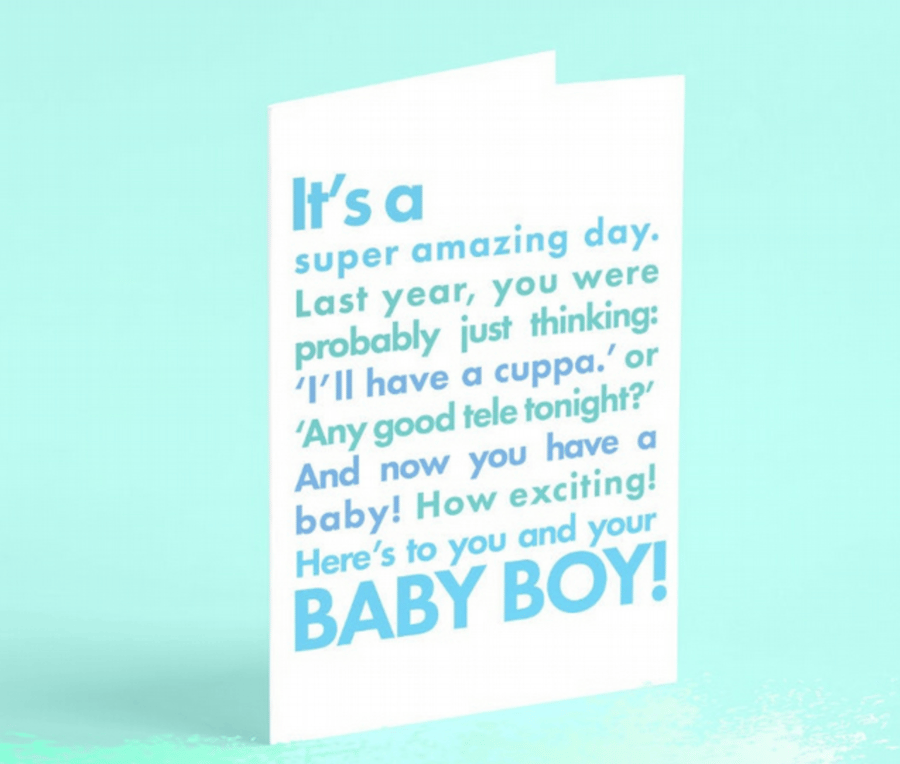 printable new baby boy congratulations card