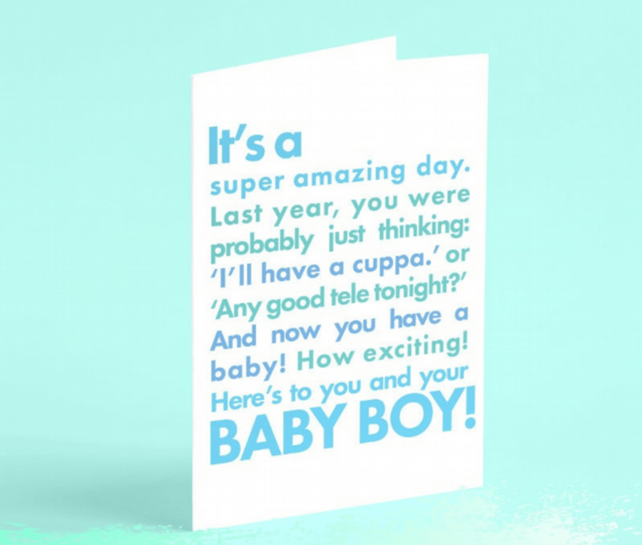 Printable Baby Boy Congratulations Card