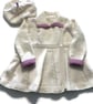 White merino coat and hat ,available now - Image 2