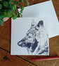 German Shepherd Dog Print Card - personalised card, custom card, GSD, alsation  - Image 2
